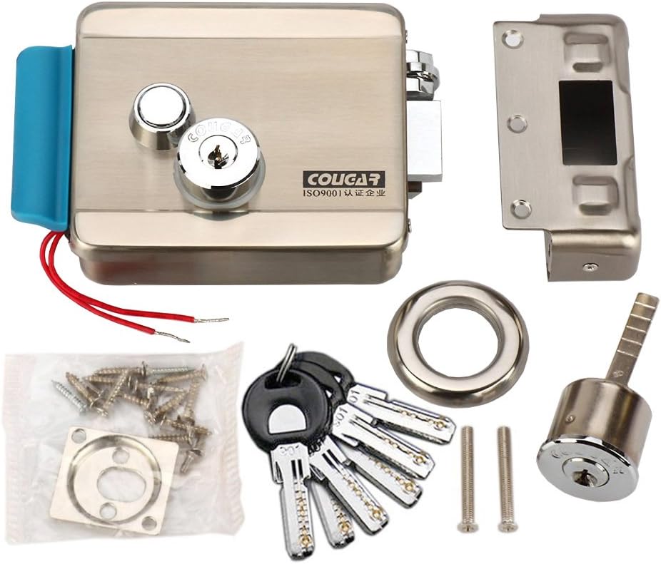 Upgrade Version AMOCAM Electric Door Lock with 6 Computerized Keys