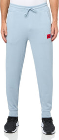 Regular Fit Mens Square Logo Jersey Joggers for Men - Casual Comfort
