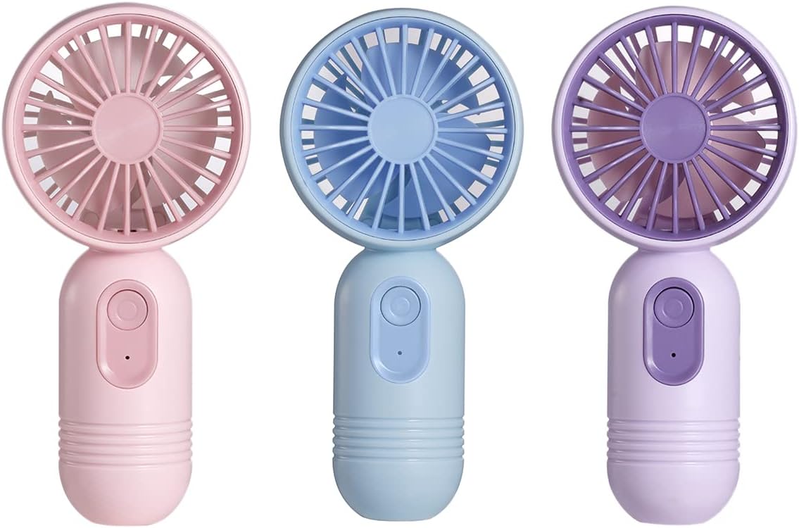 VanSmaGo Mini Fan 3-pack: Portable, Rechargeable, 3-Speed