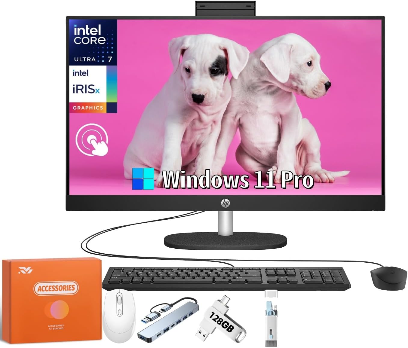 HP All-in-One Desktop Computer with 27in Touch Screen Display