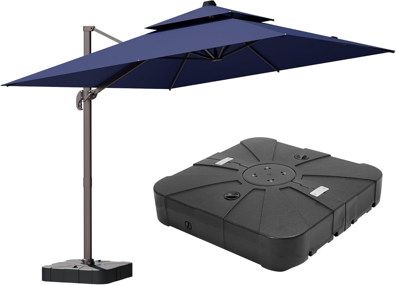 9x12FT Navy Cantilever Outdoor Patio Umbrella for All Spaces