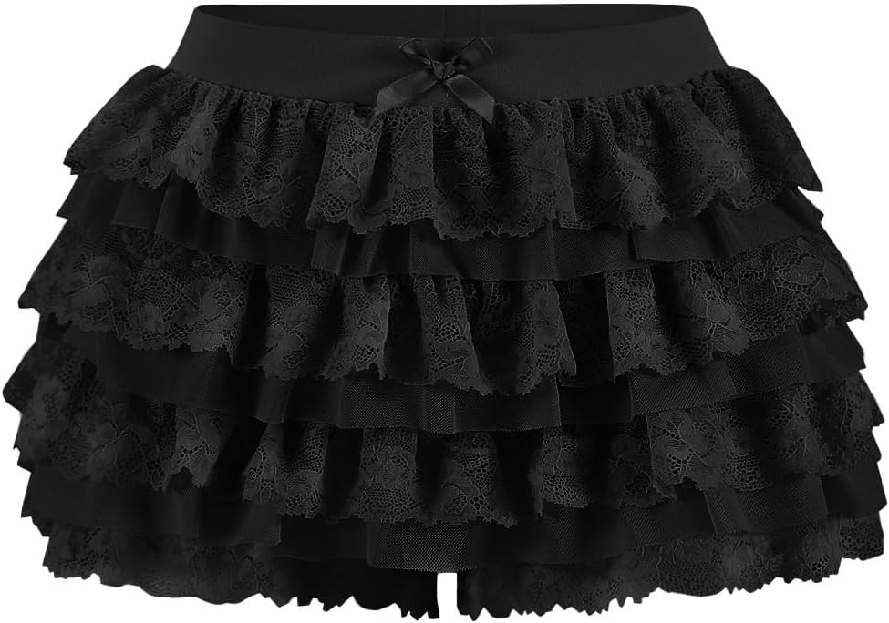 Women Y2K Lace Multi-Layered Bloomers for Stylish Comfort