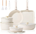 Non Stick Cookware Set with Detachable Handle for Healthy Cooking