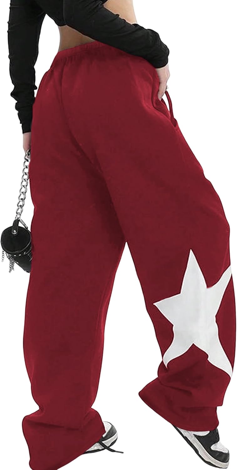 ZAFUL Womens Wide Leg Sweatpants for Y2K Gothic Style Lovers