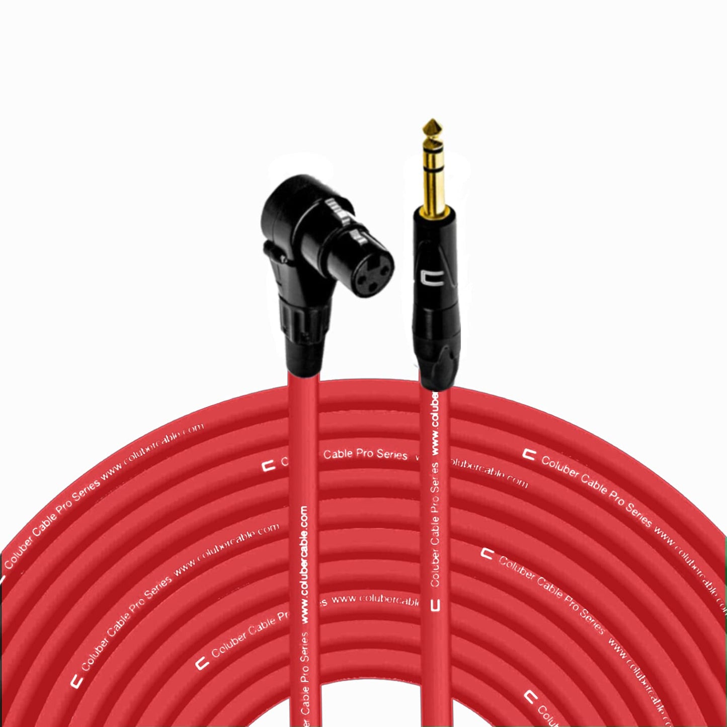 COLUBER CABLE Right Angle XLR Female to 1/4in TRS Male 150ft