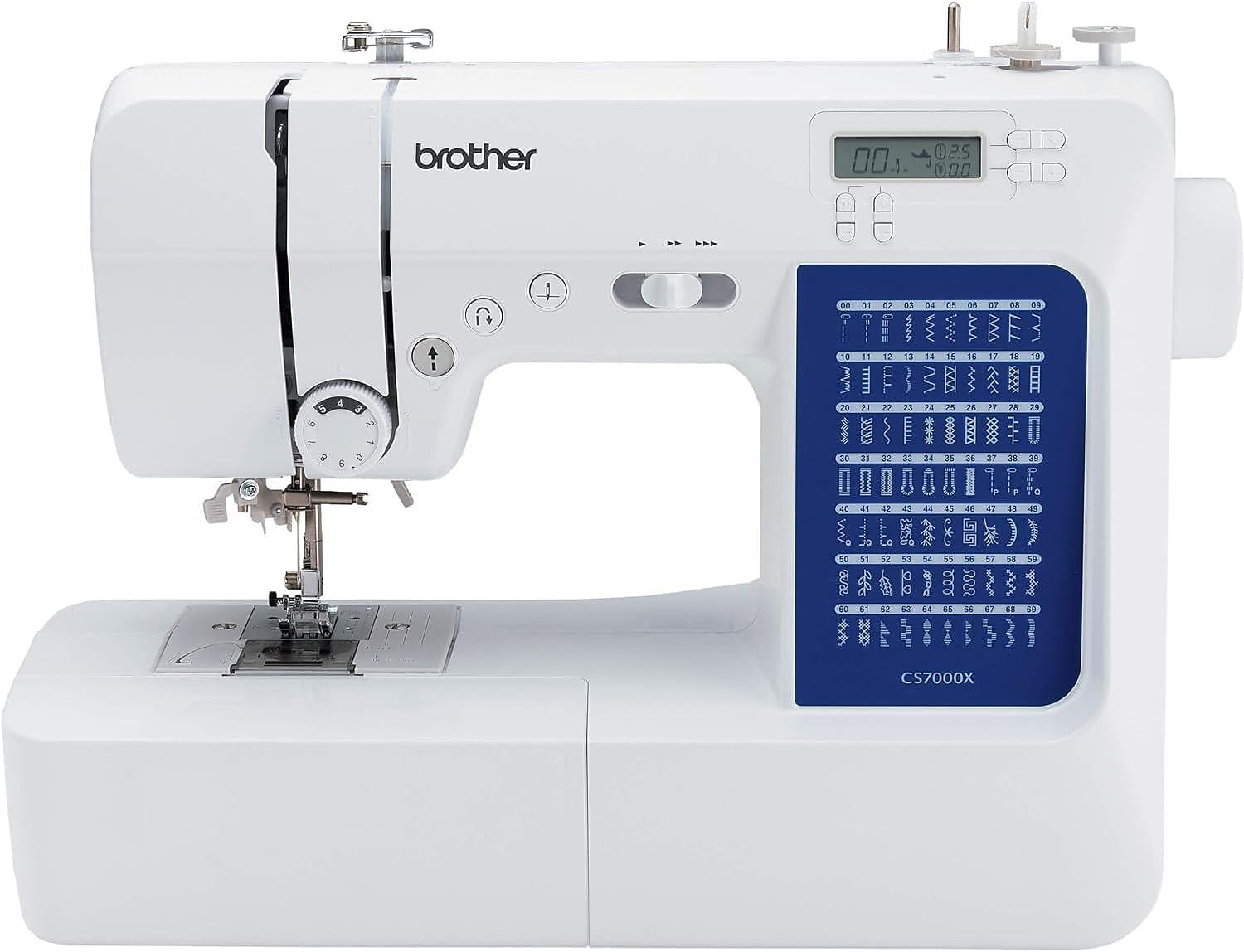 Brother CS7000X: 70 Stitches, LCD Display, Wide Table