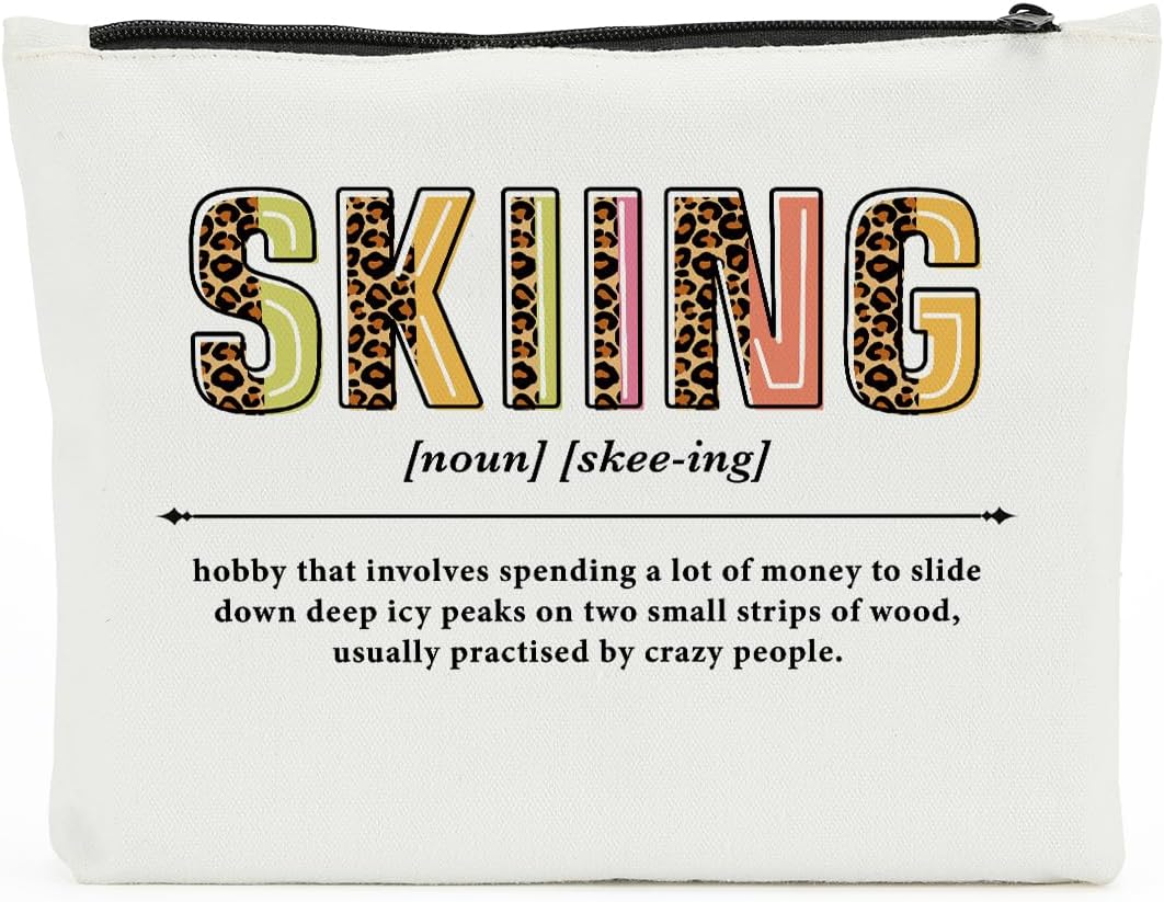 Ski Lover's Cosmetic Bag - Funny Ski Quotes