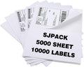 10000 Half Sheet Shipping Labels 5.5in x 8.5in - Bulk Pack