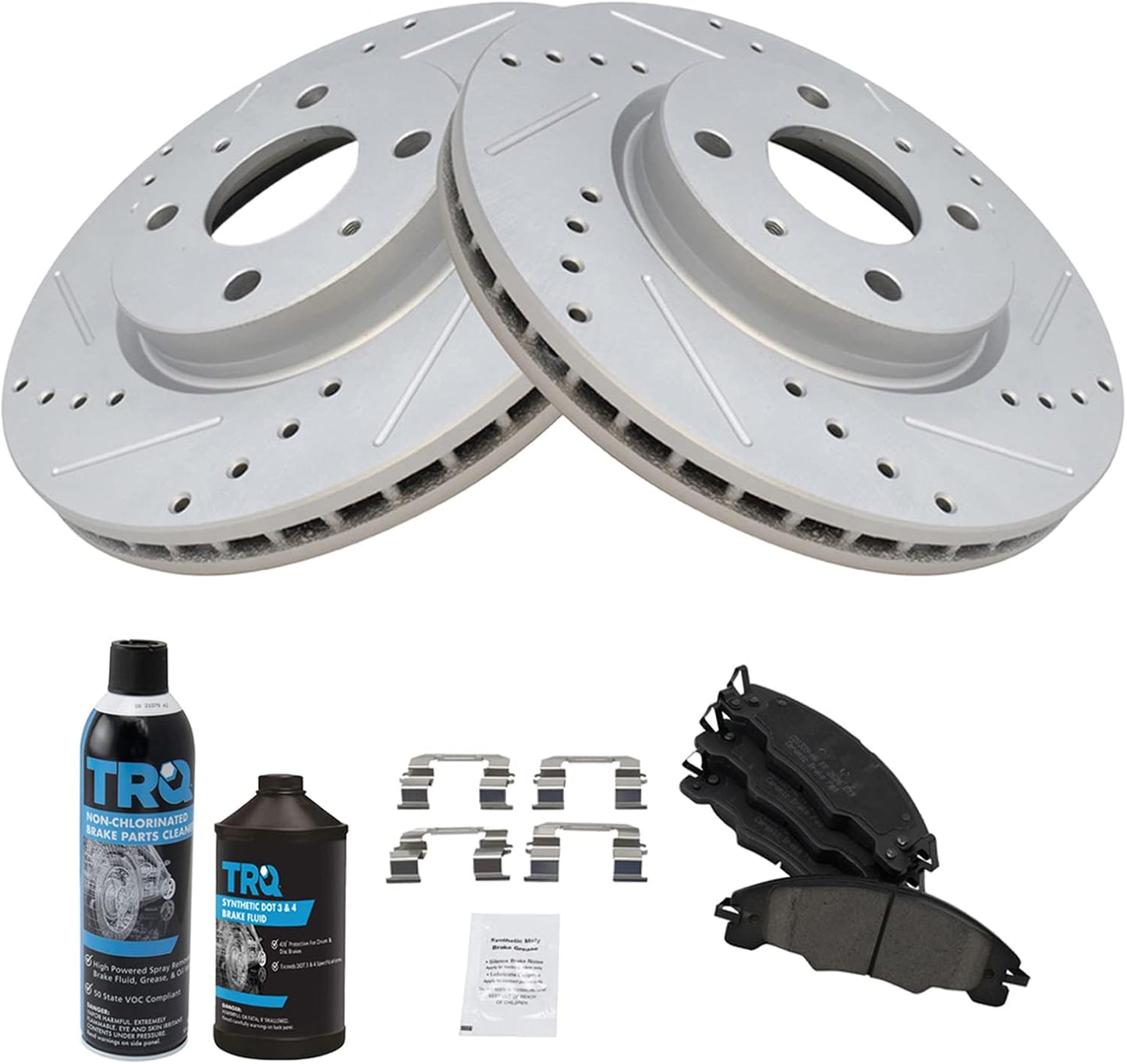 TRQ Front Performance Brake Pad & Rotor Kit for Ford Focus