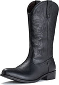 IUV Cowboy Boots For Men Western Boot Durable Embroidered Snip Toe