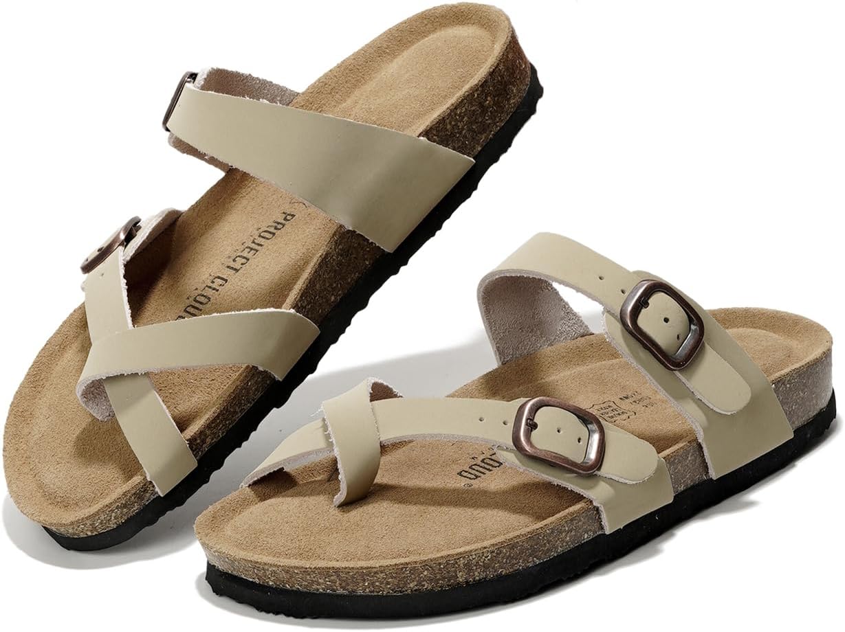 Project Cloud Genuine Leather Womens Sandals for Summer Comfort