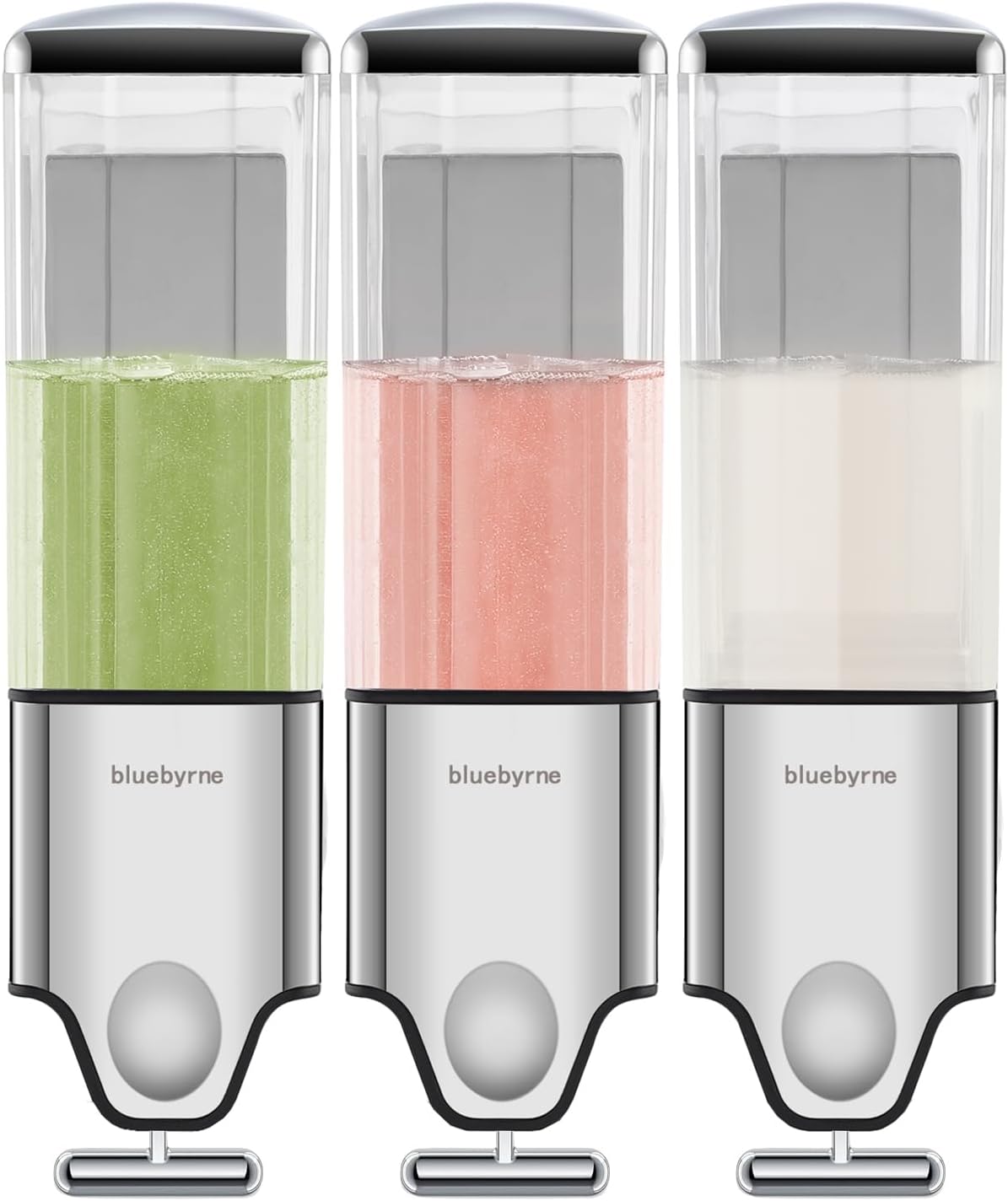 3-Chamber Wall-Mounted Shower Dispenser - No Drill