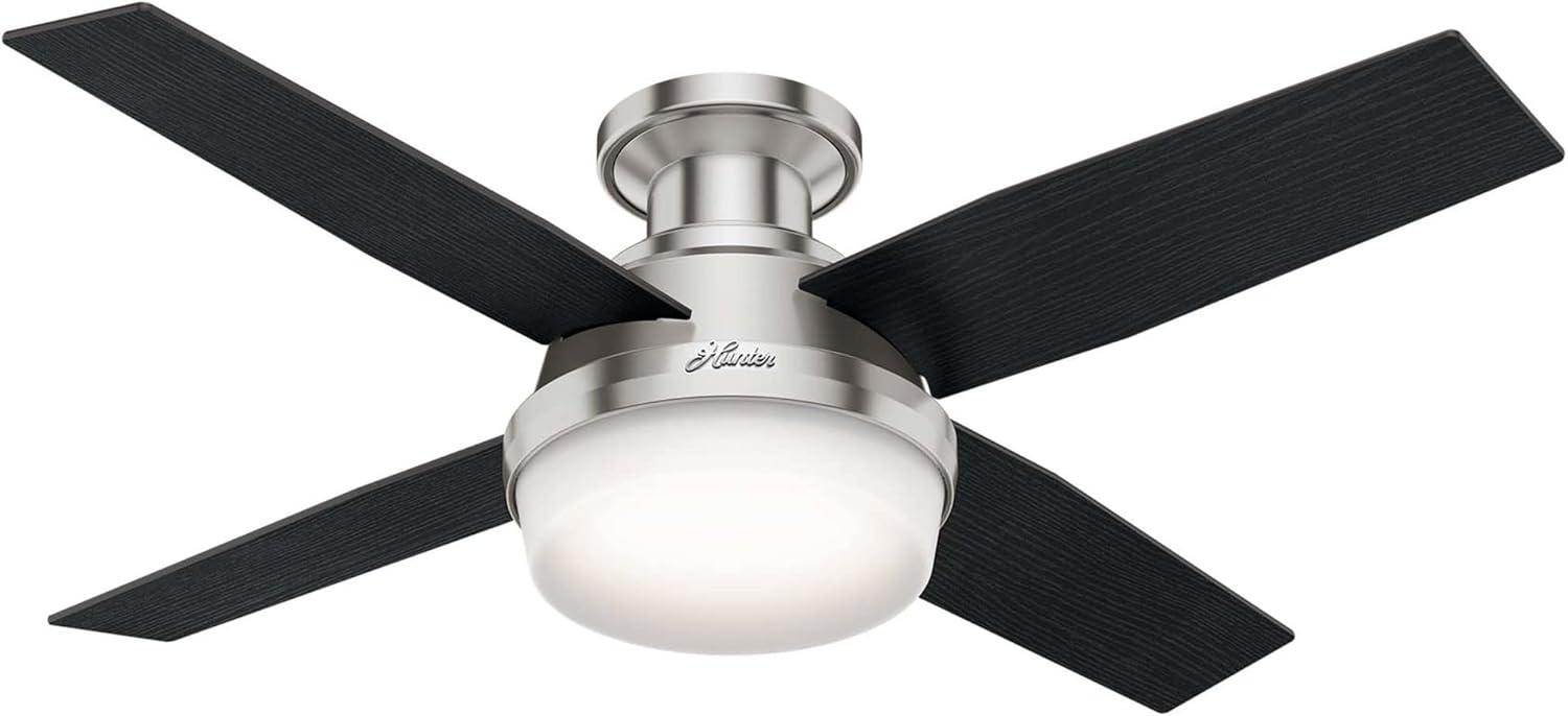 Dempsey 44-Inch Low Profile Ceiling Fan with LED Light Remote