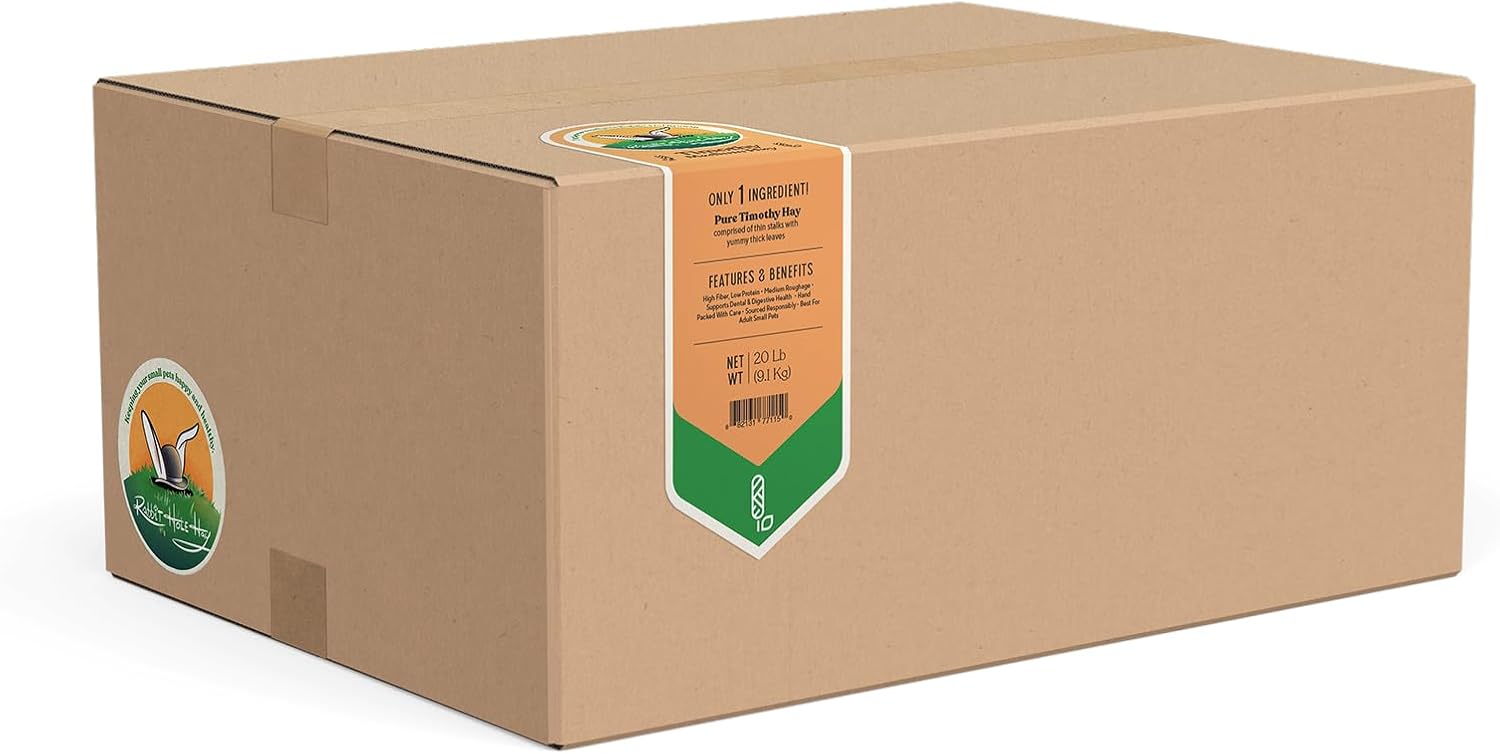 Ultra Premium Medium Timothy Hay for Small Pets - 20 lb Box
