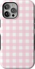 Casely iPhone 12 Pro Max Case Pink Plaid | Bold Protective Design