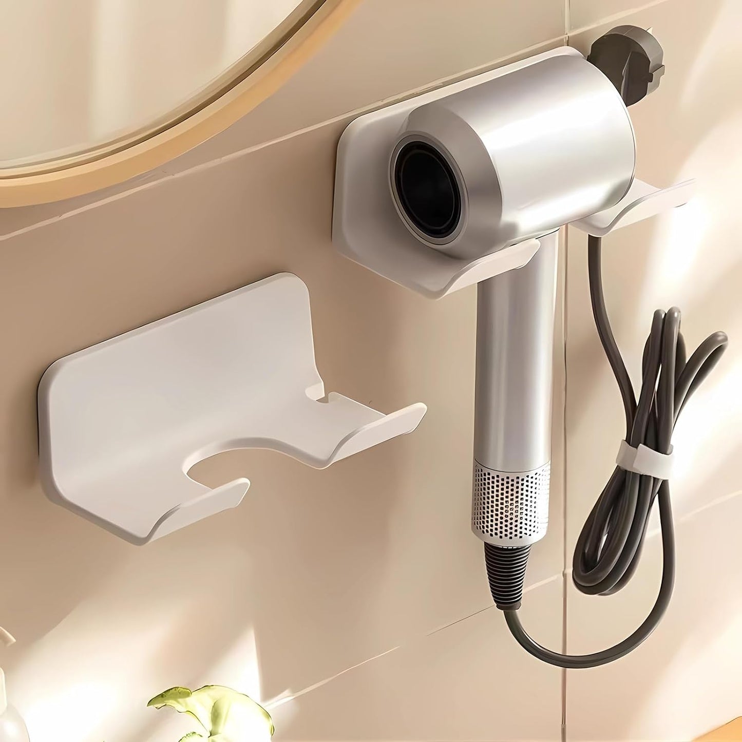 Space-Saving Hair Dryer Wall Mount Organizer by SUPTEC