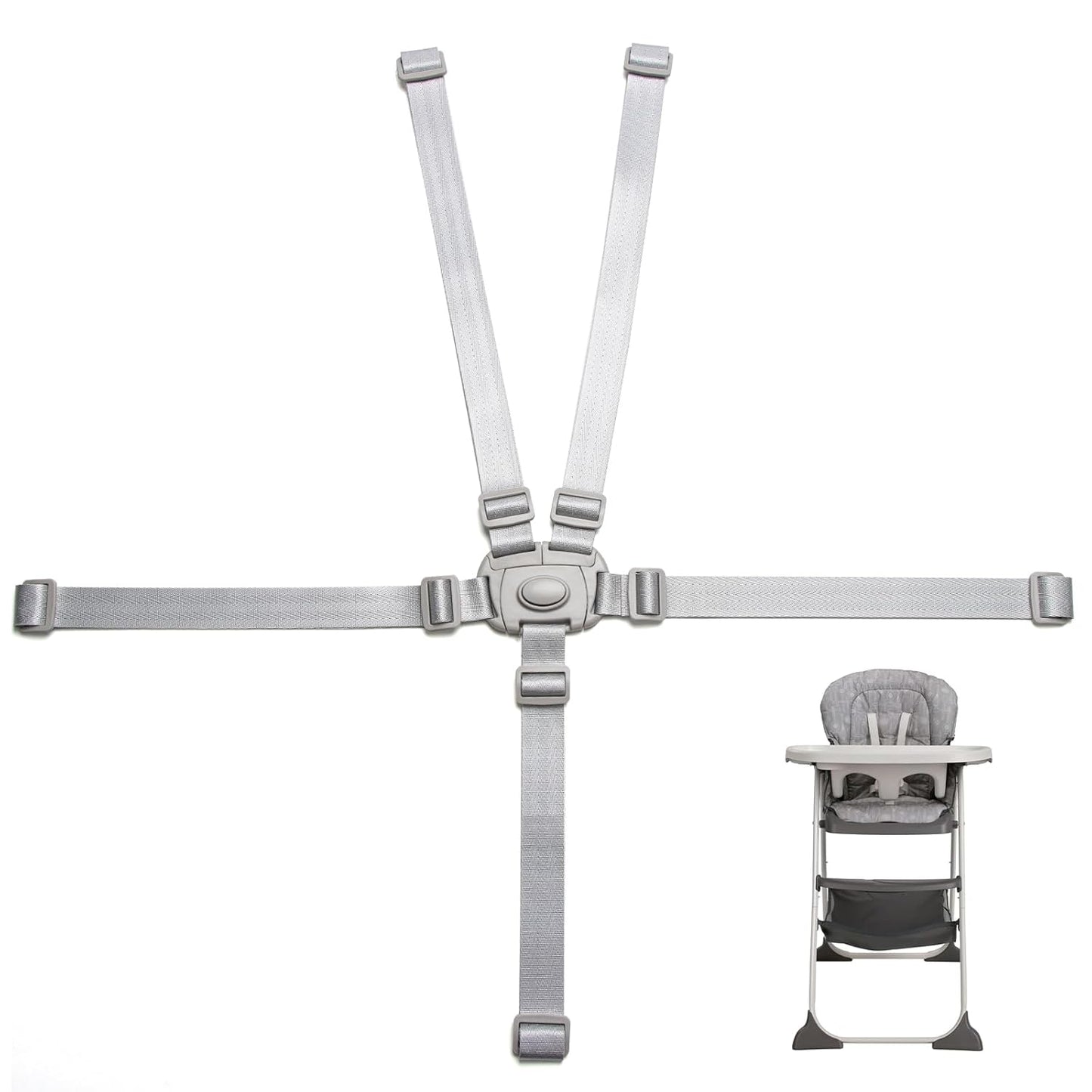 Adjustable 5 Point High Chair Straps - Easy Install