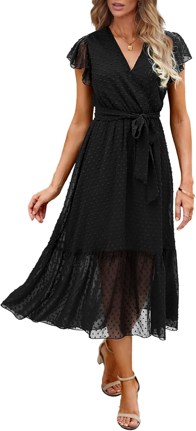 BTFBM Women Summer Bohemian Floral Midi Sun Dress for All Occasions