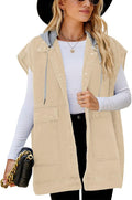 Women's Oversized Denim Vest Mid Long Jean Vest - Stylish Loose Fit