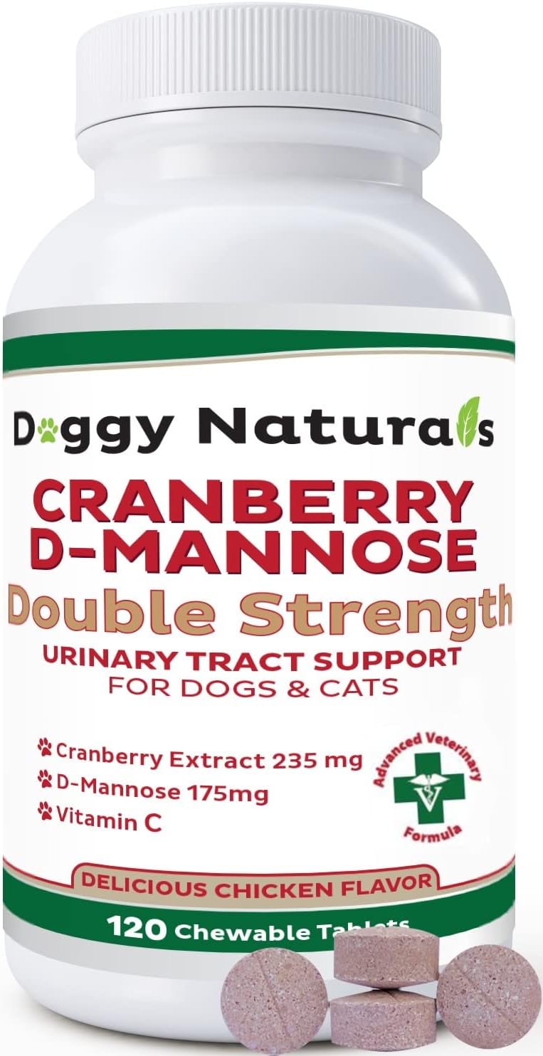 Cranberry D-Mannose for Dogs and Cats UTI Support Tablets