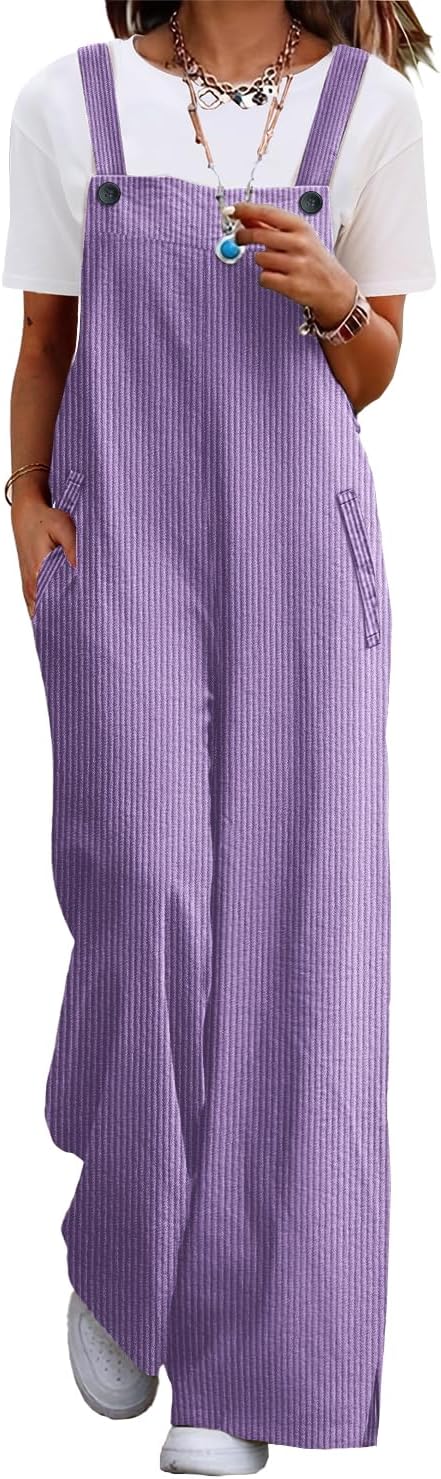 YESNO Women's Casual Corduroy Overalls for Stylish Comfort