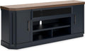 Contemporary 83in TV Stand for TVs up to 95in - Fireplace Option