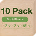 3mm Birch Plywood Sheets 12 x 12 in - 10-Pack Laser Engraving Blanks