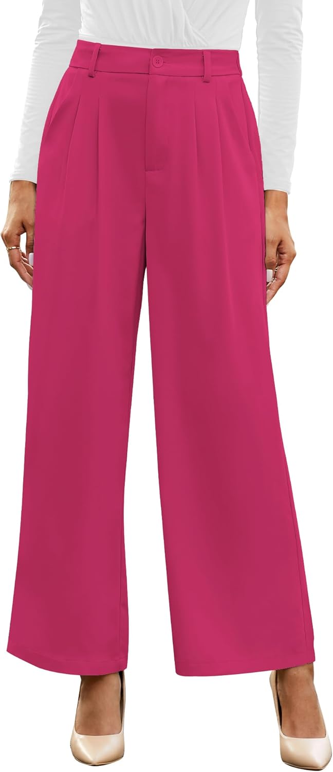 GRAPENT Wide Leg Pants for Women - Stylish High Waisted Trousers