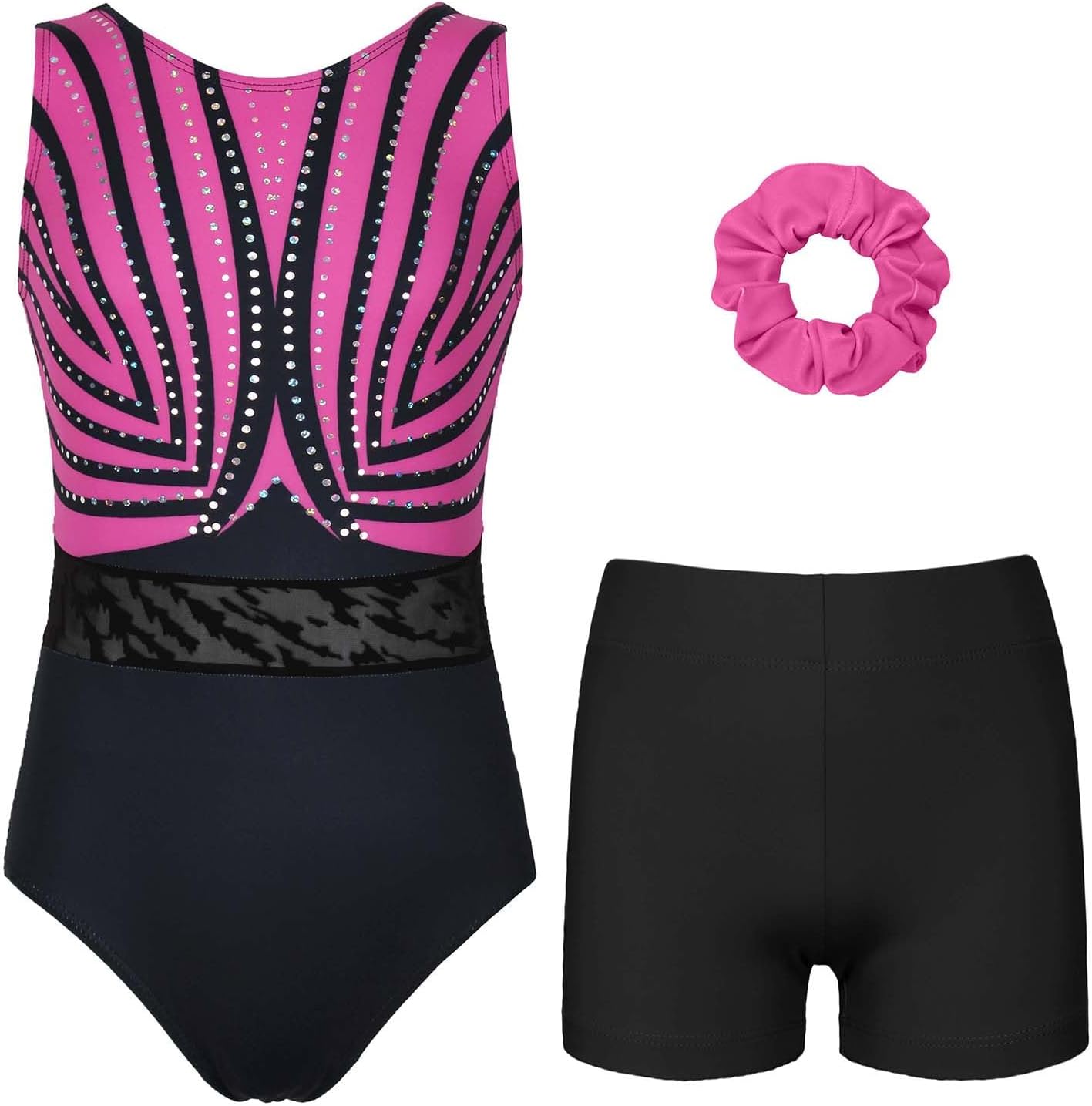 Gymnastics Leotards for Girls and Adults with Shorts Activewear