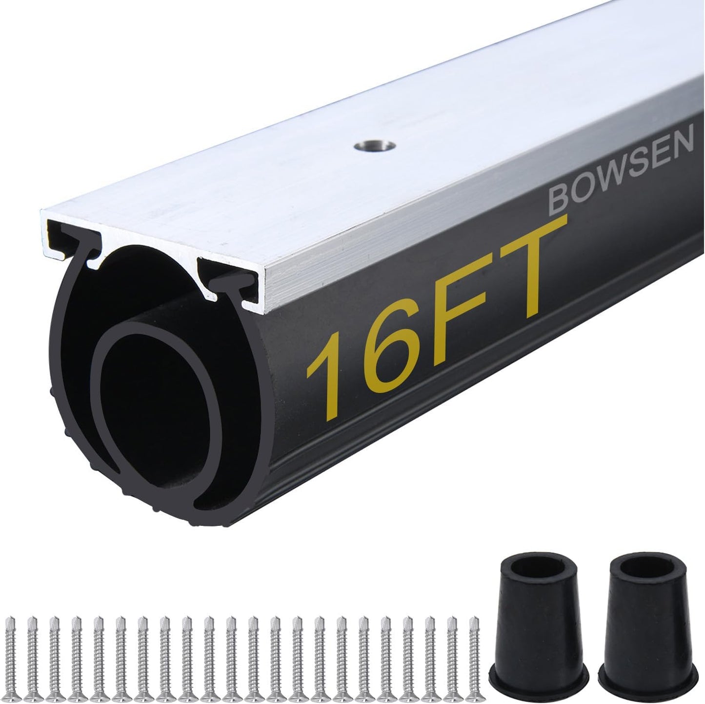 Heavy-Duty U+O Ring Garage Door Bottom Seals Weatherstrip Kit
