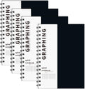 A5 Graph Paper Spiral Notebook 8.5 x 5.7 - 4 Pack Hardcover