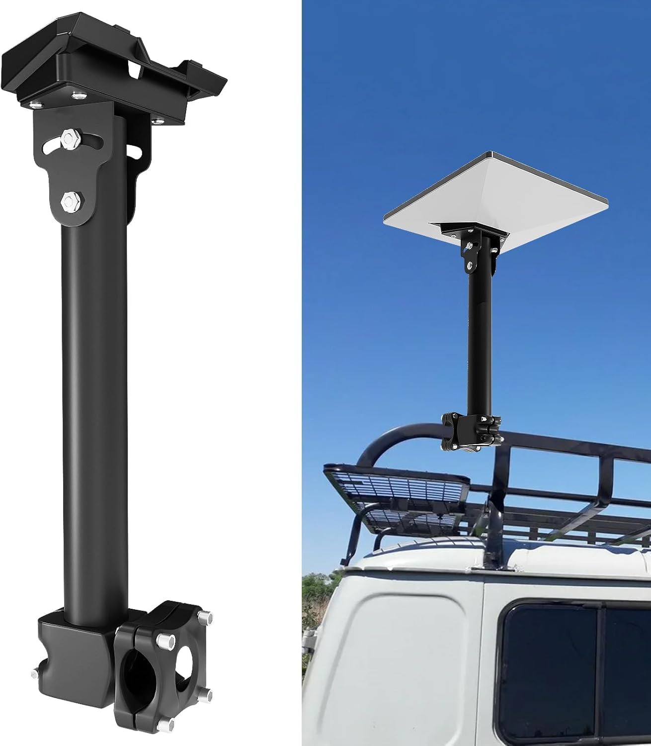 Starlink Mini Mount for RV Ladder - Adjustable Pipe Adapter