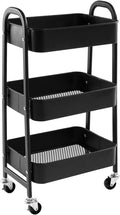 AGTEK Makeup Cart Movable Rolling Organizer Cart - Slim 3 Tier Utility