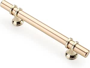 Brushed Brass Kitchen Cabinet Handles - 10 Pack 4 Inch Pulls