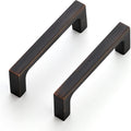 Solid 3 in Square Cabinet Handles Oil-Rubbed Bronze - 30 Pack