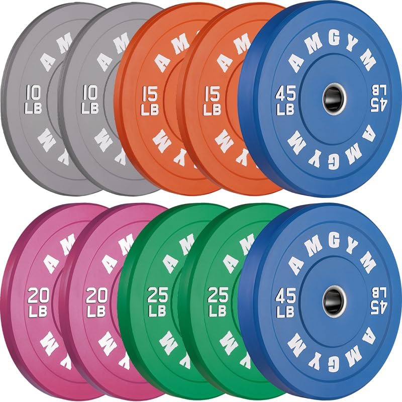 2 Inch Bumper Plates Set for Home Gym, Strength Training & Lifting