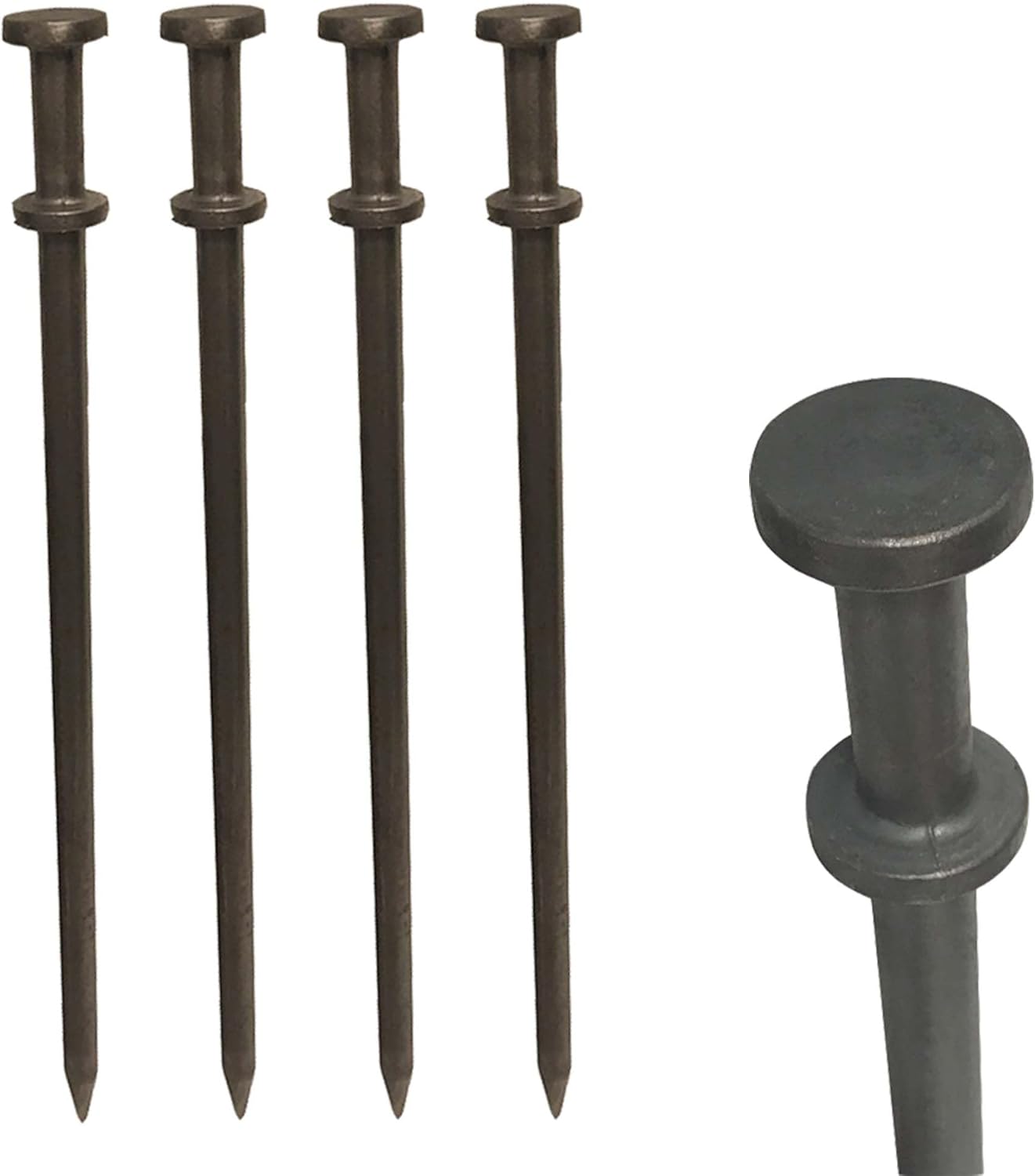 10-Pack Heavy Duty Steel Tent Stakes by Moose Supply