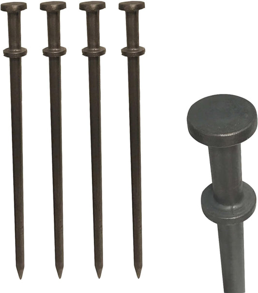 10-Pack Heavy Duty Steel Tent Stakes by Moose Supply