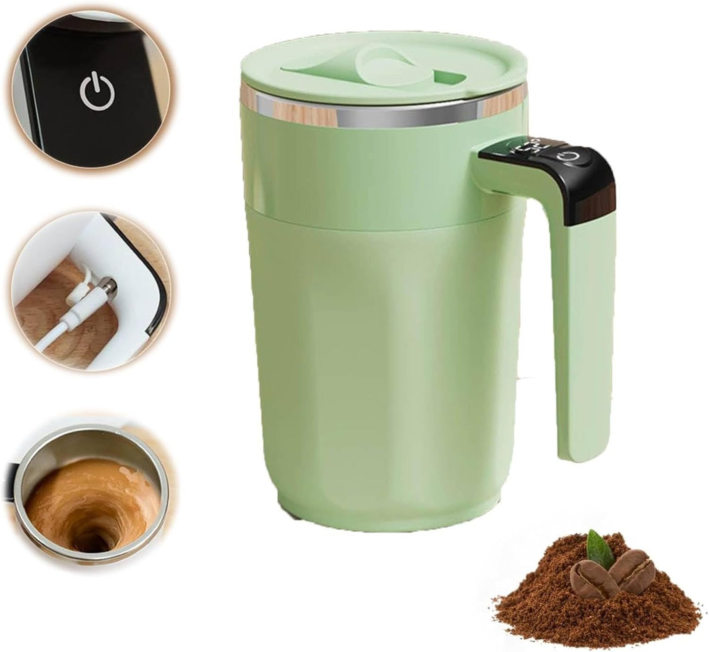 Self-Stirring Magnetic Coffee Mug - Rechargeable & Travel-Friendly!