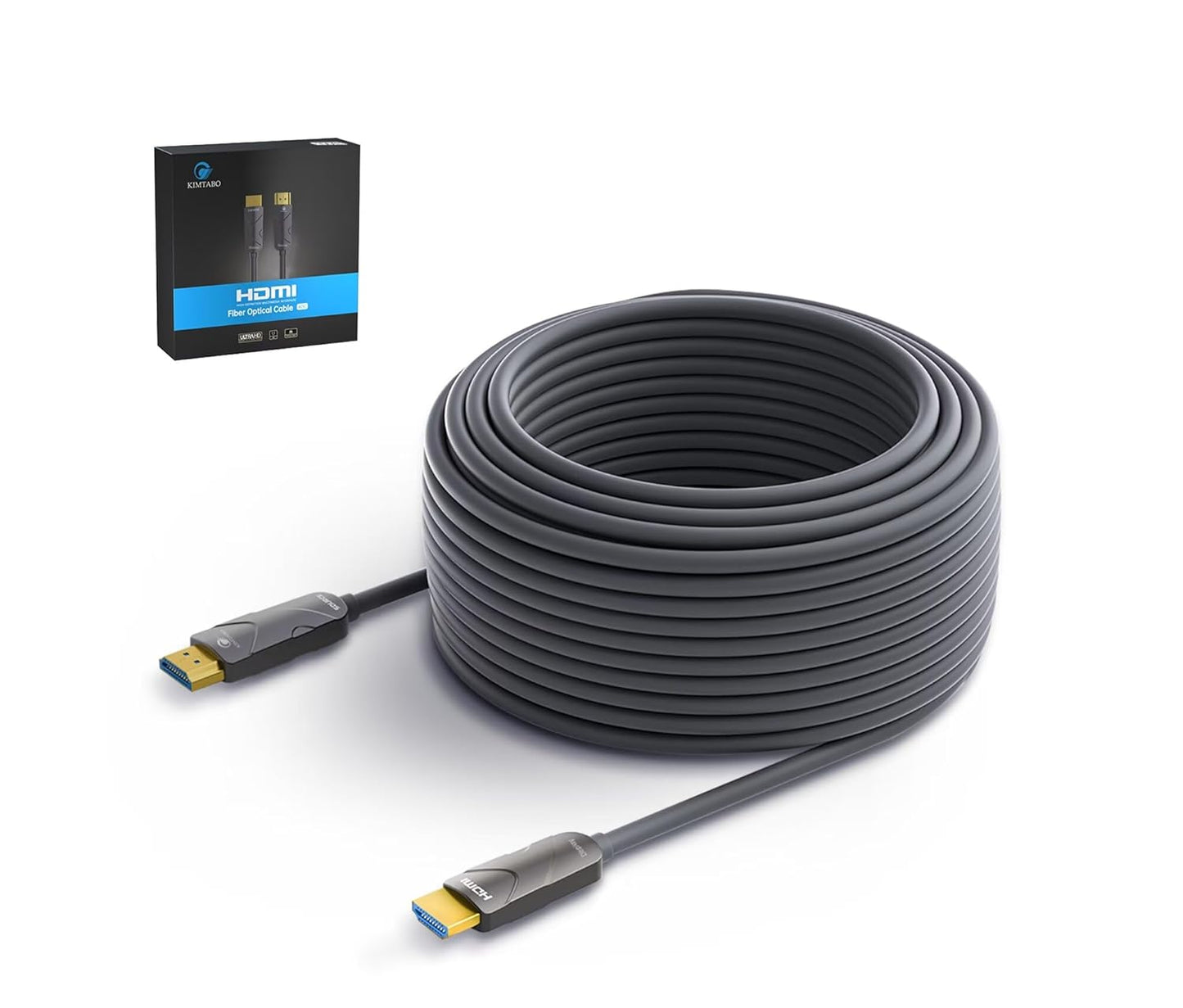 4K HDMI Cable 100ft Fiber Optic - Ultra Speed Uni-Directional Active Cord