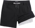 maamgic Mens Casual Shorts with Compression Liner - Classic