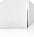 20 PCS White 3D Wall Panels 29 sq.ft Coverage - Peel & Stick Brick