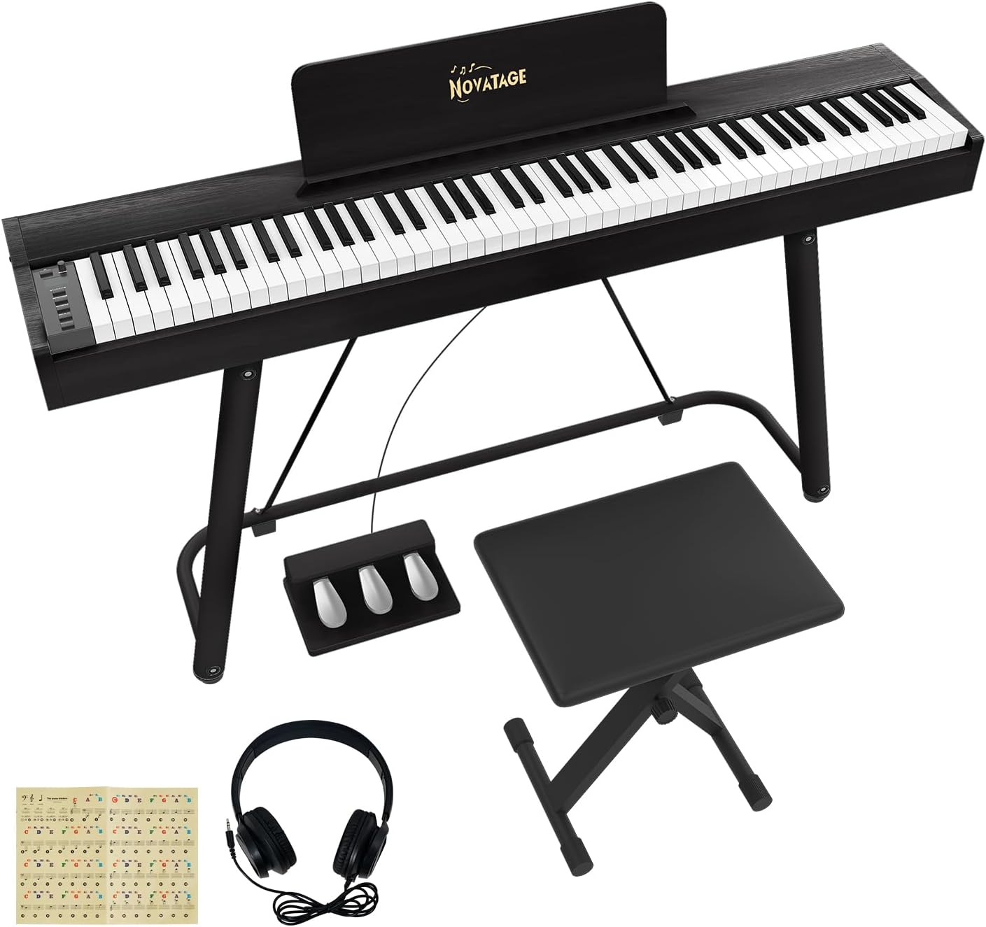 Electric Piano with 88 Weighted Keys and MIDI Functionality