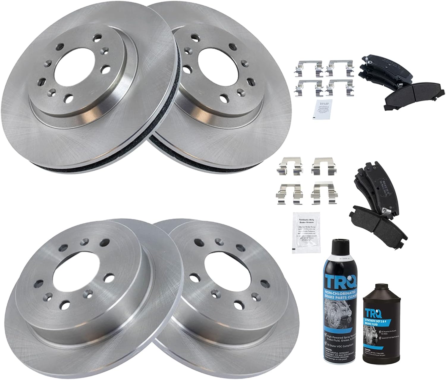 TRQ Brake Pad & Rotor Kit for 2006-2010 Chevrolet Impala