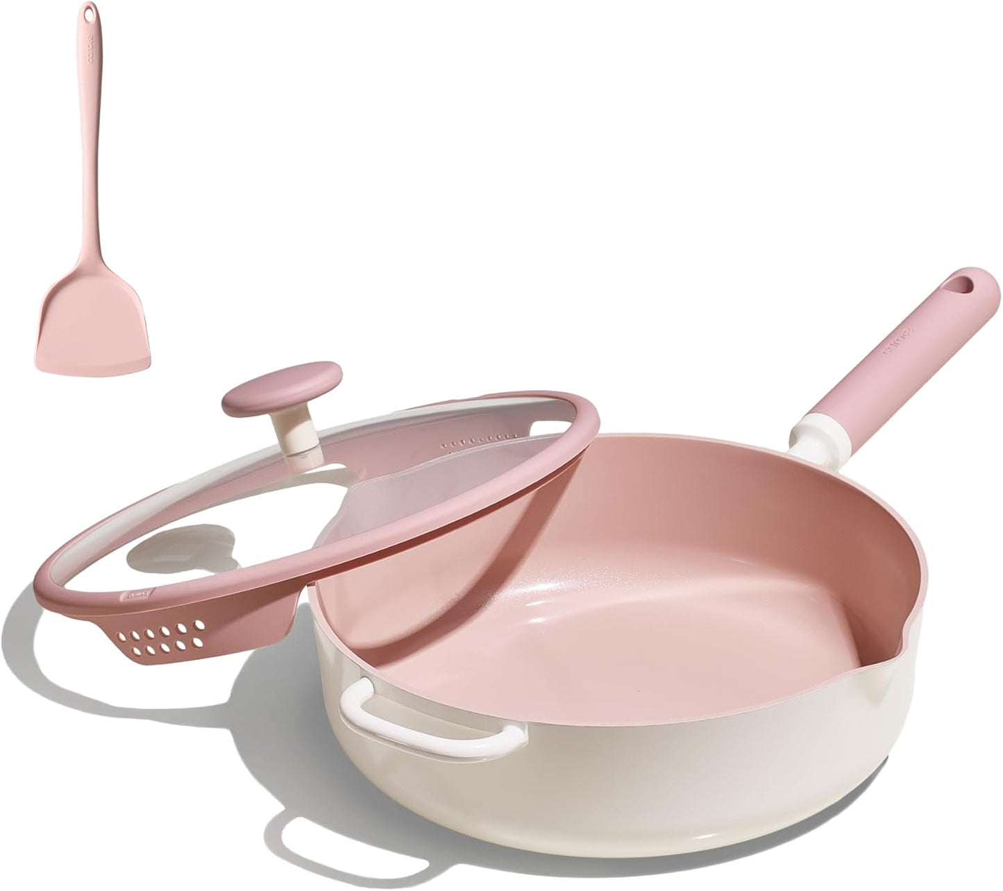 CAROTE 11 Inch Nonstick Deep Frying Pan with Lid for Healthy Cooking