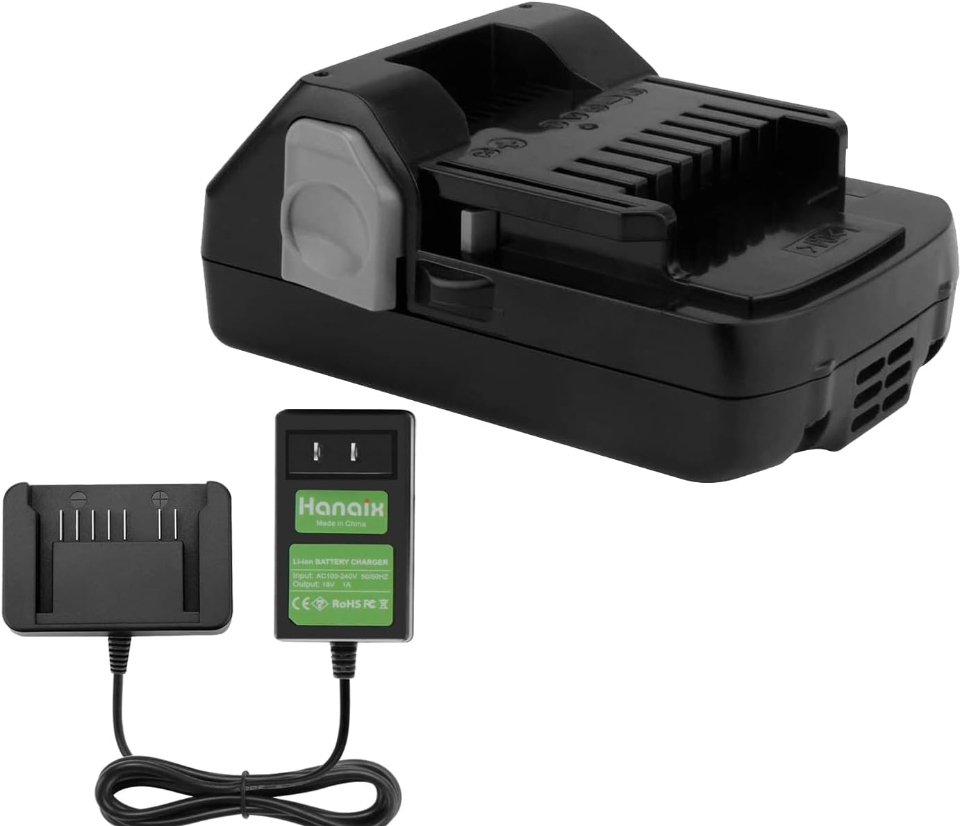 3.0Ah 18V Battery and Charger Set for Hitachi Tools