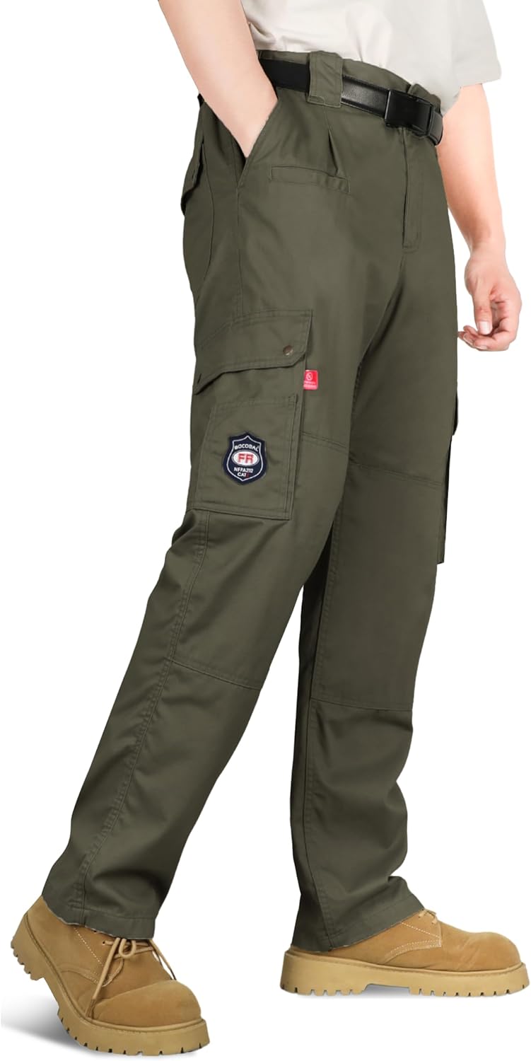 BOCOMAL FR Pants for Men Cargo Flame Resistant Utility Wear