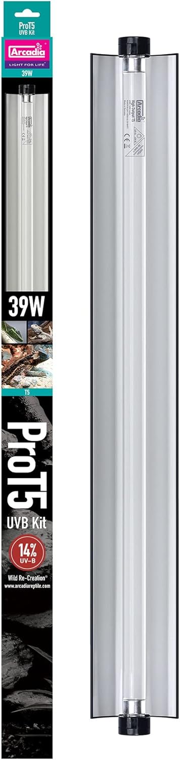 Arcadia Pro T5 UVB Lighting Kit - 39W - Ideal for Vivariums