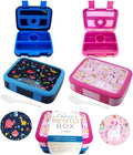 Bento Box Lunch Boxes for Kids 2 Pack - Divided, Leak Resistant, Cute
