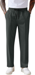 Men's Knit Sweatpants Lightweight Open Bottom Casual Jogger Pants 97%